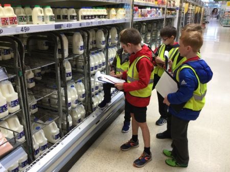 Comparing the price of milk.