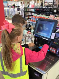 Using the self scanner.