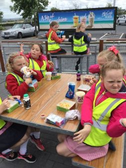 We had to hold on to our chips it was very windy at McDonalds.